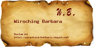 Wirsching Barbara névjegykártya