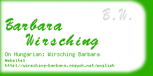 barbara wirsching business card